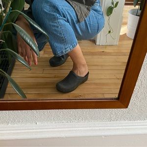 Sanita black/blue Clogs